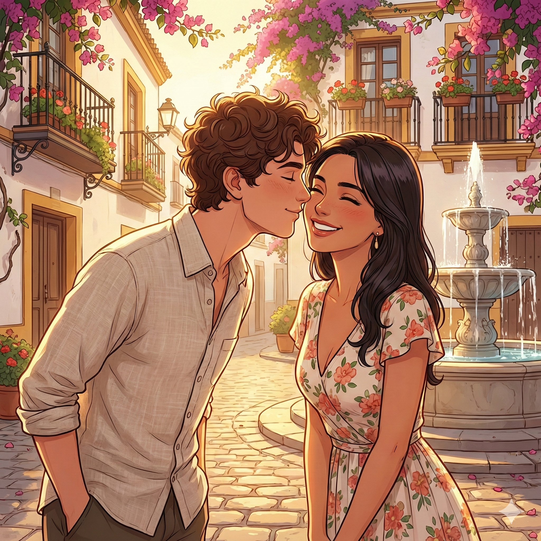 Dos Besos 스페인식 인사법 (Modern Anime Style)