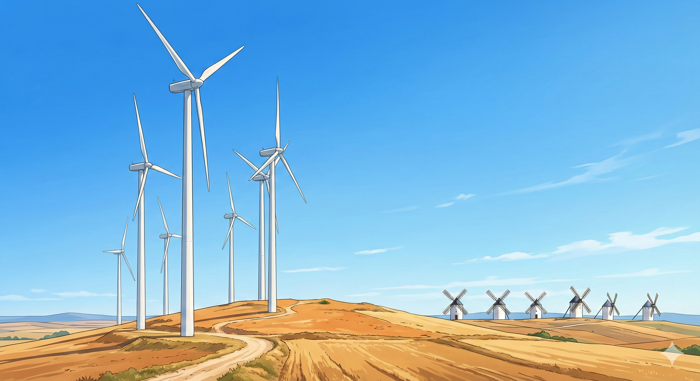 스페인의 친환경적이고 지속 가능한 미래 도시의 풍경